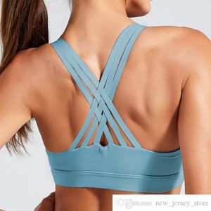 Própria Marca Mulheres Cross Hollow Sports Underwear à prova de choque Sutiãs esportivos sem anel de aço Running Fitness Bra Plus Size Colete Mulheres