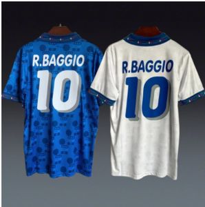Maglia Italia Retro Soccer Jersey Italië Roberto Baggio Home Away Blue White Football Shirt