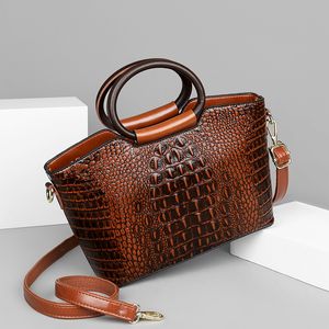 New Fashion Female Crossboday Shoulder Bags High-quality Alligator Pattern Vintage Soft Leather Women's Handbags