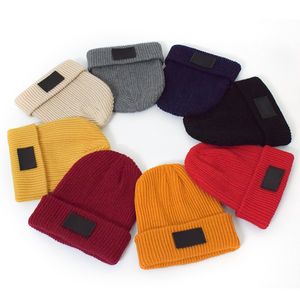 Outono e inverno na moda chapéus de malha chapéus de lã grãos de desenhista ao ar livre Beanie quente esportes tampões alongados chapéu grosso para homens mulheres acrílicas