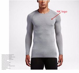 Men s T shirts fitness long sleeve t shirt outdoor compression quick drying clothes running basketball training tees sports tights