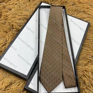 Men's Letter Tie Silk Necktie Gold Blue Jacquard Party Wedding Woven Fashion Design with box G001246S