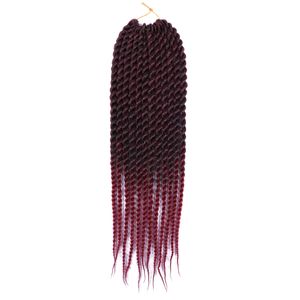 12 14 18 22Inch Crotchet Braids Synthetic Senegalese Twist Crochet Hair Extensions Low Temperature Fiber For Women Accept Customization
