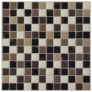 Art3D 30x30cm 3d adesivos de parede mármore quadrado descascam e vara backsplash telha à prova de água auto-adesiva para casa de banho, papéis de parede (6 peças)