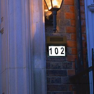 태양 램프 야외 조명 LED 문 플레이트 램프 스테인리스 아파트 하우스 현관 출입구 숫자 빛 벽
