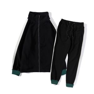 Mode man kläder tracksuit märke mens svett kostym vår höst långärmad tvådelad set fall tracksuits jogging jackor + pants 010 a854y män