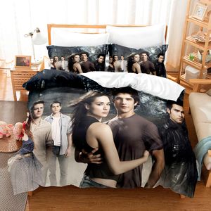 Set di biancheria da letto 3D Tema Teen Wolf 2 Copripiumino in 3 pezzi con federa Copripiumino per camera da letto per adulti per bambini con federa Si234x