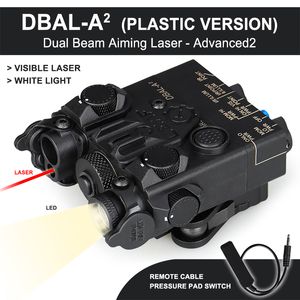 リモート電池ボックススイッチCL15-0139が付いているDBAL-A2デュアルビームの照準レーザーIR赤レーザーLEDホワイトライト照明器具プラスチック版