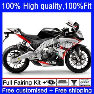 Injektionskroppar för Aprilia RSV-1000 RSV 1000 R RSV1000R Mille 09 10 11 12 13 14 15 13NO.31 RSV1000RR RSV1000 R RR 2009 2010 2012 2013 2014 2015 Fairing Silvery Black