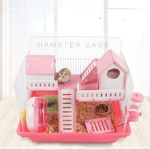 Forniture per piccoli animali Criceto Gabbia Fondazione Acrilico Villa Singolo doppio strato Set Pasto Accessori Caldo Guinea Pig House Pet