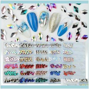 Nail Salon Health Beautynail Art Decorazioni Un set Clear Crystal Gold 3D Non Flat Back Strass Scarpe e decorazioni danzanti Diamond Ge