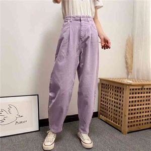 Casual Woman Losoe Candy Trousers Spring Sweet Ladies High Waisted Cotton Pants Girls Y2K Solid Pant 210515