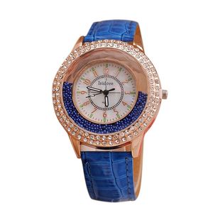 Senhoras assista relógios de relógio de quartzo pulseira de couro pulseira de vidro Montre de Luxe Life à prova d'água