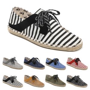 canvas shoes breathable straw hemp rope mens womens big size 36-44 eur fashion Breathable comfortable black white green Casual nine 87