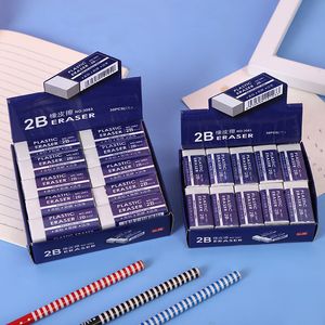 White 30pcs/Pack 2b Pencil Rubber Drawer Art Sketch Painting Eraser Correction Correction Luction Writing PVC Erasers Supplies School Hy0041