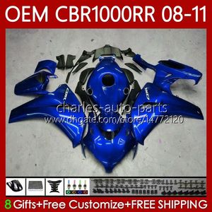 Molde de Injeção para Honda Body CBR1000 CBR 1000 RR CC 08-11 Bodywork 60NO.66 CBR 1000rr 1000CC CBR1000RR 08 09 10 11 CBR-1000 2009 2010 2011 2011 OEM Blue lustroso