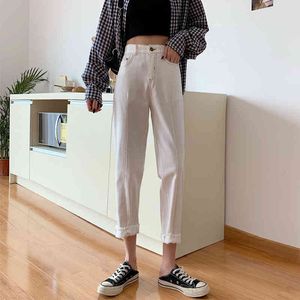 High waist jeans women loose and thin wide-legged feet radish harem pants pantalones vaqueros mujer 210429