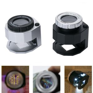 3 LED UV 30X Microscopio Lente d'ingrandimento Lente ottica Lente d'ingrandimento Francobolli per monete portatili Gioielli Mini Lenti d'ingrandimento per contatori