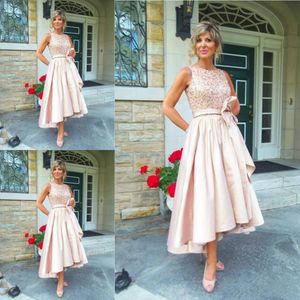 2021 Newest High Low Mother Of The Bride Dresses Sleeveless Mother's Dresses O neck Elegant Women Evening Dresses Party Gowns