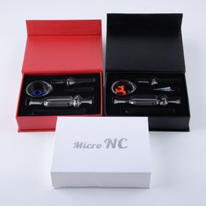 Accessori per fumatori da 10 mm Kit narghilè Mini Nector Collector Glass Dab Rigs Tubi per unghie in titanio Paglia con scatola NC01