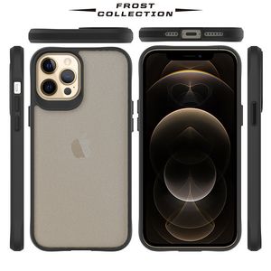 Przezroczyste anty -odciski palców akrylowe obudowy telefoniczne dla iPhone'a 14 14plus 14pro 14 Pro Max 13 13pro 13promax 11 12 12PROMAX 7 8 Plus Soft TPU Hard PC Cover z opakowaniem