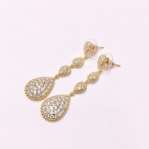 2021 women charm teardrop earrings for girls wedding diamond stud luxury designer jewelry long pendant dangle brass womens studs pierced earring