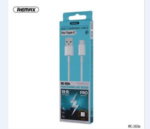 Original Remax Cables RC-163 RC-163A TPE Partihandel Färgrik Snabb Laddare Kabel Snabbtyp C Data Laddning Micro USB För Smartphone med Retail Box