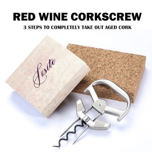 Barware Bar Tools Old Vintage Ah So Corkscrew Remove Older And Fragile Wine Corks Two-Prong Cork-puller Manual Bottle cork opener