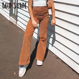 Bold Shade Indie Ästhetische Kleidung Vintage Boot Cut Hosen Streetwar 90er Jahre Trends Damen Cordhose mit hoher Taille Röhrenhose Damen Capris