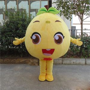 Halloween Grapefruit Mascot Traje de Alta Qualidade Personalizar Fruta dos Desenhos Animados Anime Tema Caráter Adulto Tamanho Natal Festa de Aniversário Festas