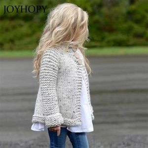 Baby Sweaters Toddler Kids Girls Outfit Clothes Button Knitted Sweater Cardigan Coat Tops drop 211201