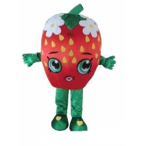 Prestanda jordgubbe maskot kostym halloween jul fancy party fricuts tecknad karaktär outfit kostym vuxna kvinnor män klänning karneval unisex vuxna