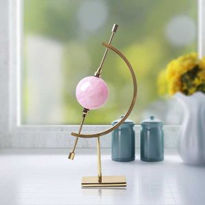 Crystal Ball Metal Base Globe Shape Gold Fashion Stand Decorativo Agata agata fissa Stand X0710