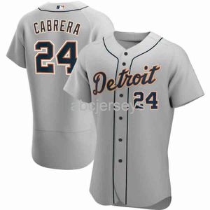 Genähtes individuelles Miguel Cabrera #24 Baseball-Trikot XS-6XL