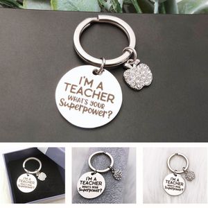 Wholesale apple teacher for sale - Group buy New Teacher s Day Keychain Gift Apple Diamond i Am a Teacher