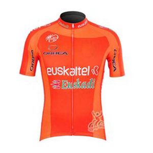 Euskaltel 팀 남성용 짧은 소매 사이클링 저지 도로 경주 셔츠 자전거 탑스 여름 통기성 야외 스포츠 Maillot S210050619