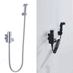 Laundry Utility Faucets Thermostic Bathroom Shower Wall Mounted Bidet Toilet Faucet Hygienic Crane Square Mixer Portable Sprayer