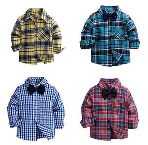 5pcs/lot!Toddler Boys T Shirts Long Sleeve Plaid Tees For Kids Spring Autumn Children Clothes Casual Shirt Tops,FOR 2-8T