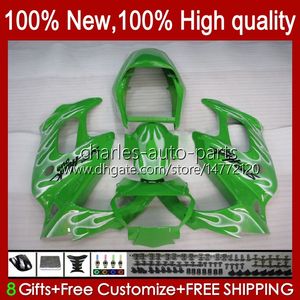 Body Kit For HONDA VTR1000F SuperHawk VTR1000 51No.38 VTR 1000 F 1000F Green flames 97 98 99 00 01 02 03 04 05 VTR-1000F 1997 1998 1999 2000 2001 2002 2003 2004 2005 Fairing