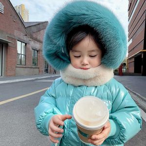 Winter Baby Parkas Windbreaker толстые плюшевые теплые детские пальто с капюшоном с капюшоном воротник модный куртка для девочек Верхняя одежда TZ995 H0910