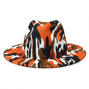 Simples colorido grande borda igreja derby top chapéu panama feltro fedoras chapéus para homens mulheres british estilo jazz trilby boné