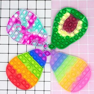 Avocado Simple Bubble Fidget Toy Sensory Sensory Stress Relief Funny Anti-Stres Zabawki dla dorosłych dzieci 17,5 * 12.5cm