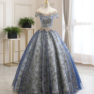 Gryffon Vestidos Quinceanera Dresses Party Dress Classic Ball Gown Vintage Lace Shiny Prom Dress Robe De Bal Plus Size