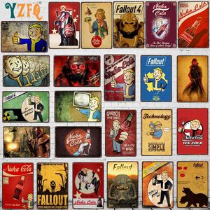 Fallout Games Blechschilder Metallplatte Wand für Bar Shop Kunst Retro Home Decor 30X20CM DU-7839A Q0723