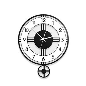 Zegary ścienne Nordic Cyfrowy Zegar Nowoczesny Design Silent Duży Minimalistyczny Pendulum Salon Reloj de Pared Home Decor ZP50ZB