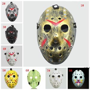 Masquerade Masks Jason Voorhees Mask Friday the 13th Horror Movie Hockey Mask Scary Halloween Costume Cosplay Plastic Party Masks GWF13148