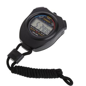 Timers Handheld Digital LCD Sports Stopwatch Chronograph Counter Timer z paskiem