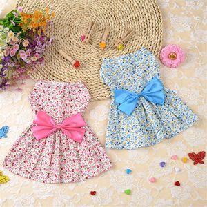Dog Apparel Cute Bow Tie Pet Dress For Small Dogs Chihuahua Yorkshire Pug Skirt Puppy Cat Clothing Summer Clothes Wedding Dresses
