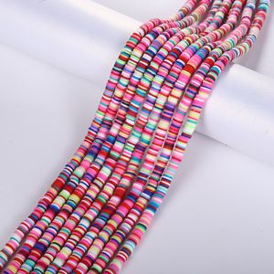 6mmフラットラウンドポリマー粘土アクリルビーズチップディスクルーズスペーサハンドメイドの魅力Bracelet Fentions Mixed Color