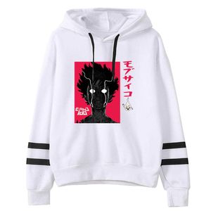 2021 Funny Anime Mob Psycho 100 Hoodies Sweatshirt Anime Manga Hoodies Tops Clothes Y0803